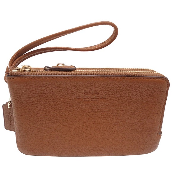 Coach Handbags - 🆕 Coach Leather Double Corner Zip Wristlet NWT